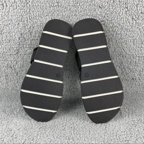 STEVE MADDEN GAVIA Sandals Womens 9 Strappy Black White Sling Back Elastic Strap - Picture 7 of 13